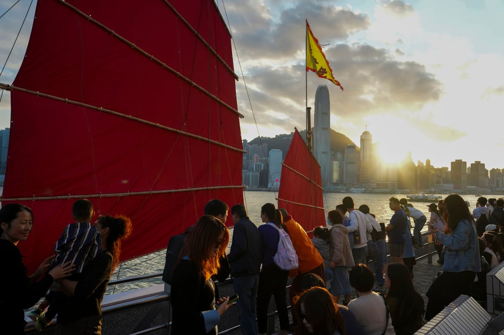 Tourists gather in Tsim Sha Tsui. Hong Kong’s current tourism sector blueprint was released in 2017 and a member of the new strategy committee says recent developments need to be addressed. Photo: Sam Tsang Tourists gather in Tsim Sha Tsui. Hong Kong’s current tourism sector blueprint was released in 2017 and a member of the new strategy committee says recent developments need to be addressed. Photo: Sam Tsang