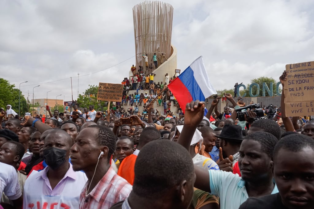 Junta supporters in Niger. The country has severed ties with France and moved closer to Russia. File photo: EPA-EFE Junta supporters in Niger. The country has severed ties with France and moved closer to Russia. File photo: EPA-EFE