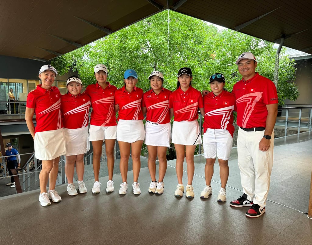 The Hong Kong team at the Women’s Amateur Asia-Pacific championship at Siam Country Club. Photo: HKCGA
