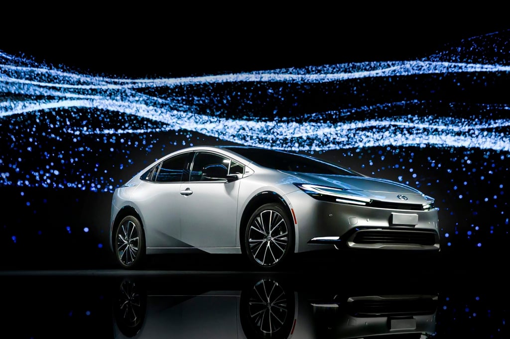 The restyled Toyota Prius is seen in this photo provided by Edmunds. Photo: Edmunds via AP The restyled Toyota Prius is seen in this photo provided by Edmunds. Photo: Edmunds via AP