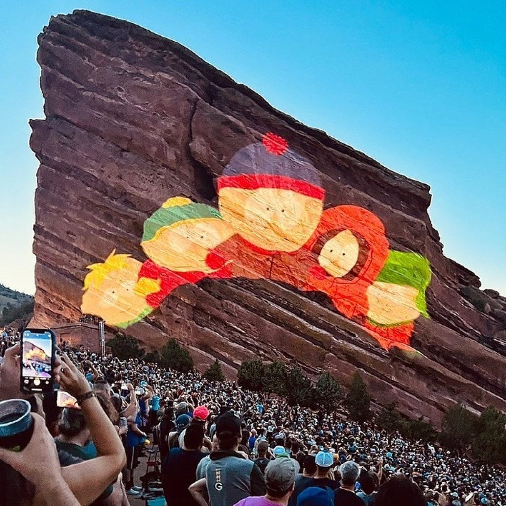 The characters of South Park on Red Rocks in the US. Photo: @southpark/Instagram The characters of South Park on Red Rocks in the US. Photo: @southpark/Instagram