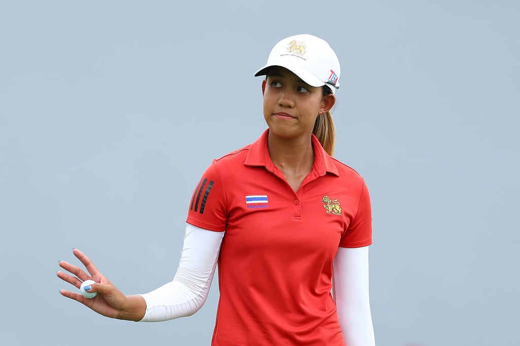 Thailand’s Navaporn Soontreeyapas acknowledges some spectators after finishing her opening round at Siam Country Club. Photo: Getty Images Thailand’s Navaporn Soontreeyapas acknowledges some spectators after finishing her opening round at Siam Country Club. Photo: Getty Images