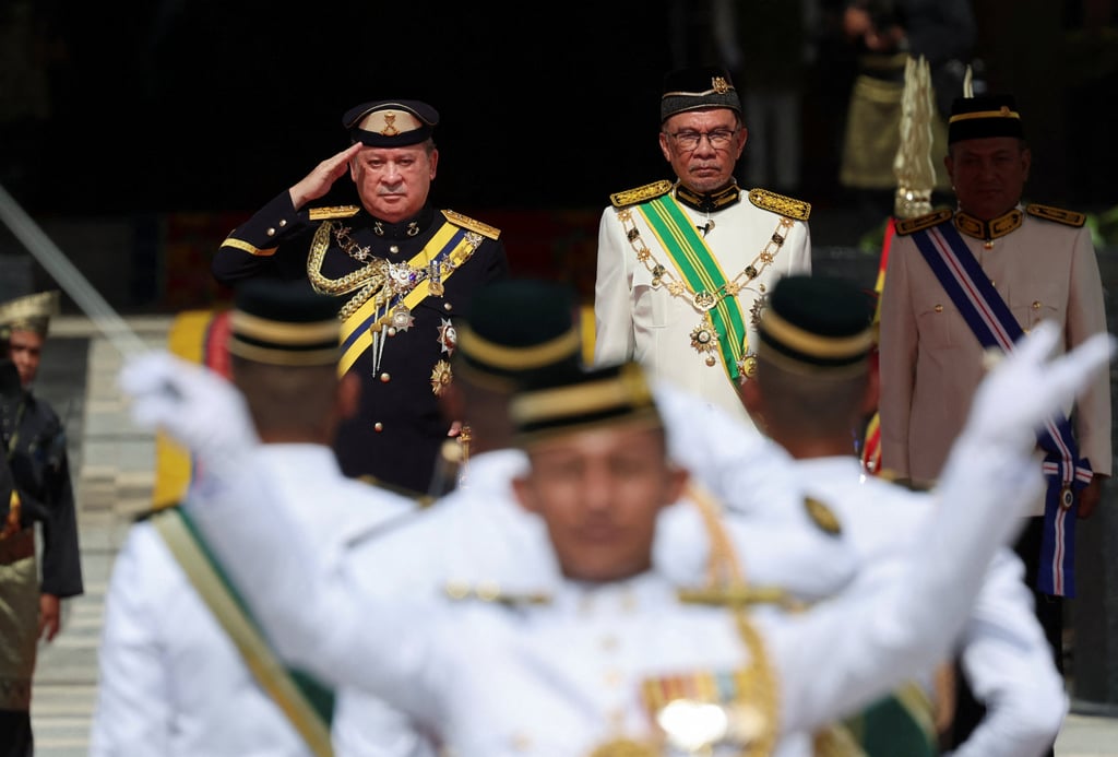 Sultan Ibrahim Iskandar (left) next to Malaysia’s Prime Minister Anwar Ibrahim at the National Palace in Kuala Lumpur. He is Malaysia’s 17th king. Photo: Reuters Sultan Ibrahim Iskandar (left) next to Malaysia’s Prime Minister Anwar Ibrahim at the National Palace in Kuala Lumpur. He is Malaysia’s 17th king. Photo: Reuters
