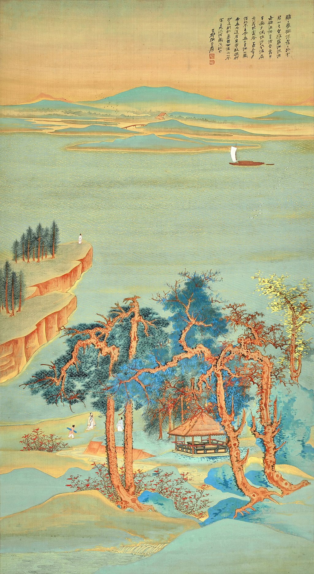 “Landscape after Wang Ximeng” (1948), by Chang Dai-chien, sold for HK$370 million (US$47 million) in 2022. Photo: Sotheby’s “Landscape after Wang Ximeng” (1948), by Chang Dai-chien, sold for HK$370 million (US$47 million) in 2022. Photo: Sotheby’s