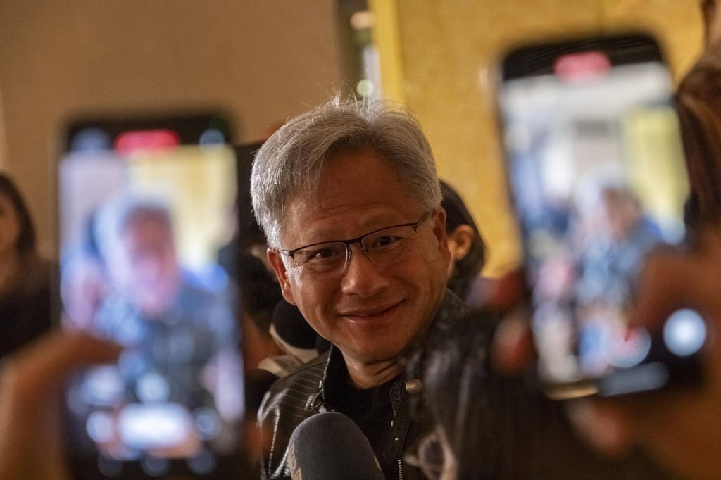 Jensen Huang, co-founder and chief executive of Nvidia Corp, arrives at an event in Taipei, Taiwan, on January 25, 2024. Photo: Bloomberg