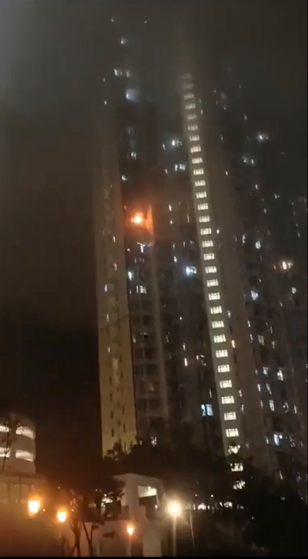 Police received a report about the fire at Choi Foon House shortly before 8pm on Friday. Photo: Handout