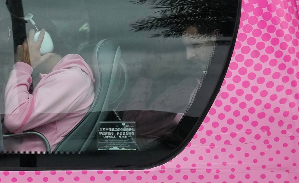 A coach carrying Miami players leaves Fullerton Ocean Park Hotel on Monday, with Messi at the back. Photo: Elson Li A coach carrying Miami players leaves Fullerton Ocean Park Hotel on Monday, with Messi at the back. Photo: Elson Li