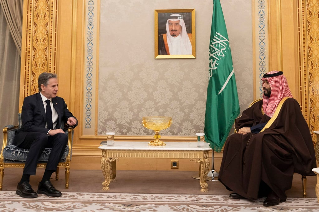 US Secretary of State Antony Blinken meeting with Saudi Crown Prince Mohammed bin Salman in Riyadh. Photo: dpa US Secretary of State Antony Blinken meeting with Saudi Crown Prince Mohammed bin Salman in Riyadh. Photo: dpa