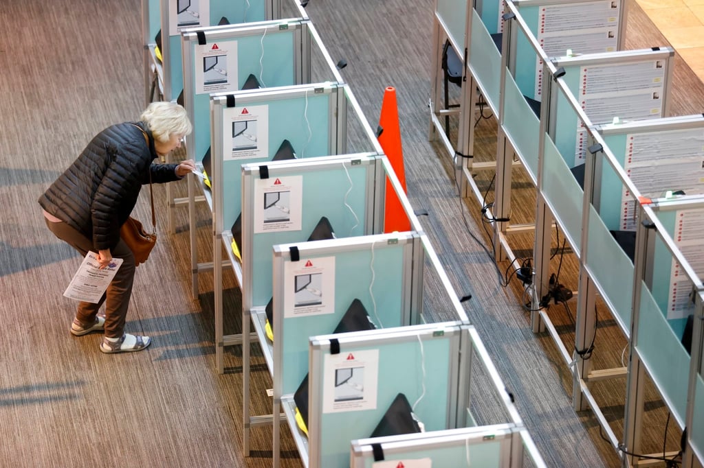 A voting centre in Las Vegas, Nevada. Photo: EPA-EFE A voting centre in Las Vegas, Nevada. Photo: EPA-EFE