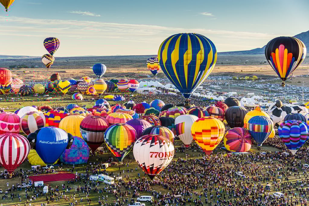 The Albuquerque International Balloon Fiesta in New Mexico. Photo: Shutterstock The Albuquerque International Balloon Fiesta in New Mexico. Photo: Shutterstock