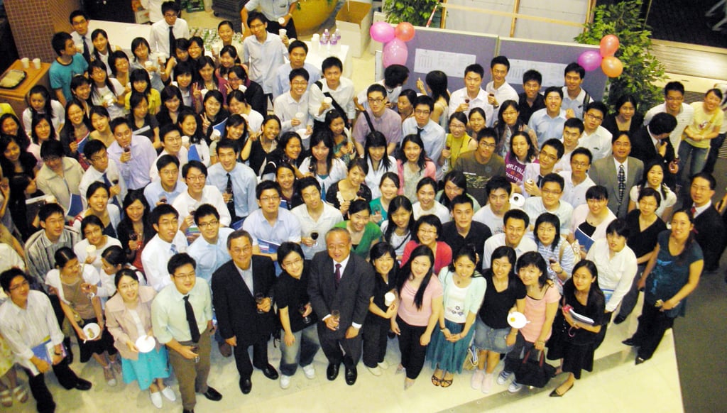 Joseph Lau (front, centre) surrounded by Chinese University medical students at their graduation party in 2007. Photo: Handout Joseph Lau (front, centre) surrounded by Chinese University medical students at their graduation party in 2007. Photo: Handout
