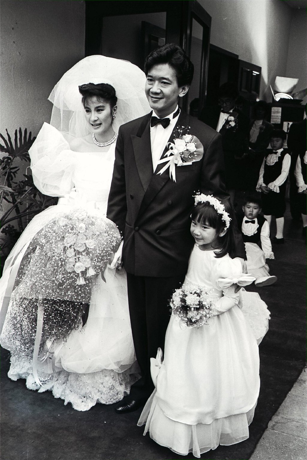 Michelle Yeoh and Dickson Poon at their wedding, with his daughter Dee Poon, whom Yeoh is still close to. Photo: SCMP Archive Michelle Yeoh and Dickson Poon at their wedding, with his daughter Dee Poon, whom Yeoh is still close to. Photo: SCMP Archive