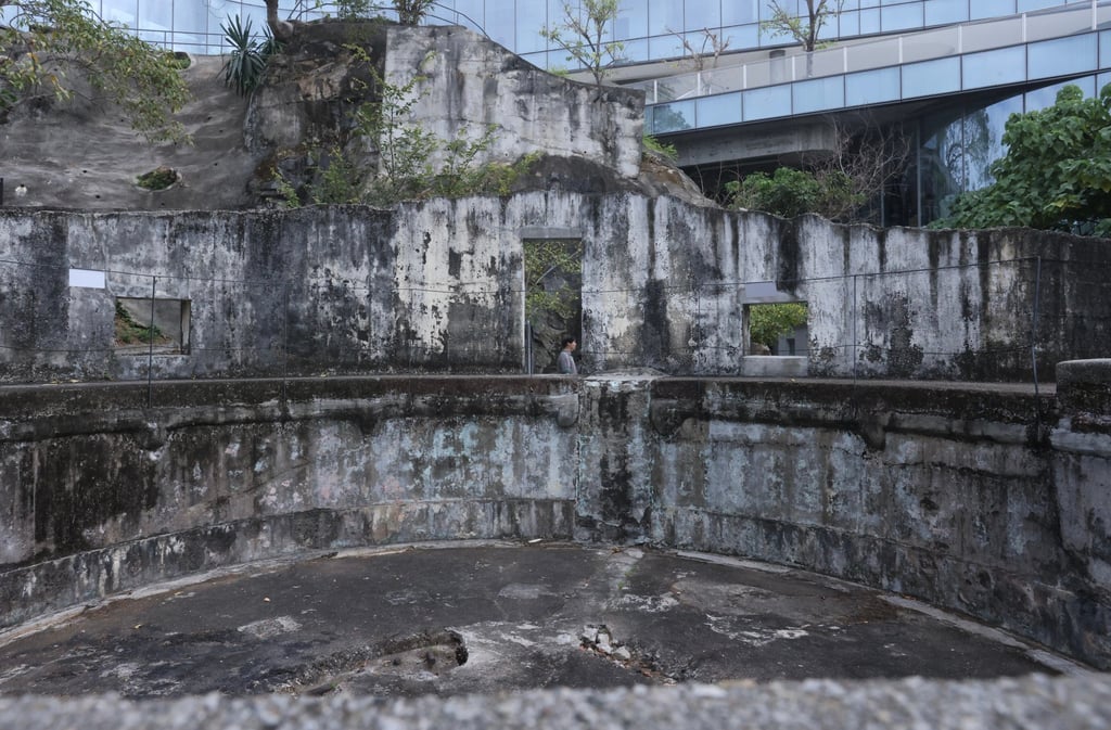 A World War II gun emplacement in the grounds of the University of Chicago’s Hong Kong campus, in Pok Fu Lam. Photo: Jonathan Wong