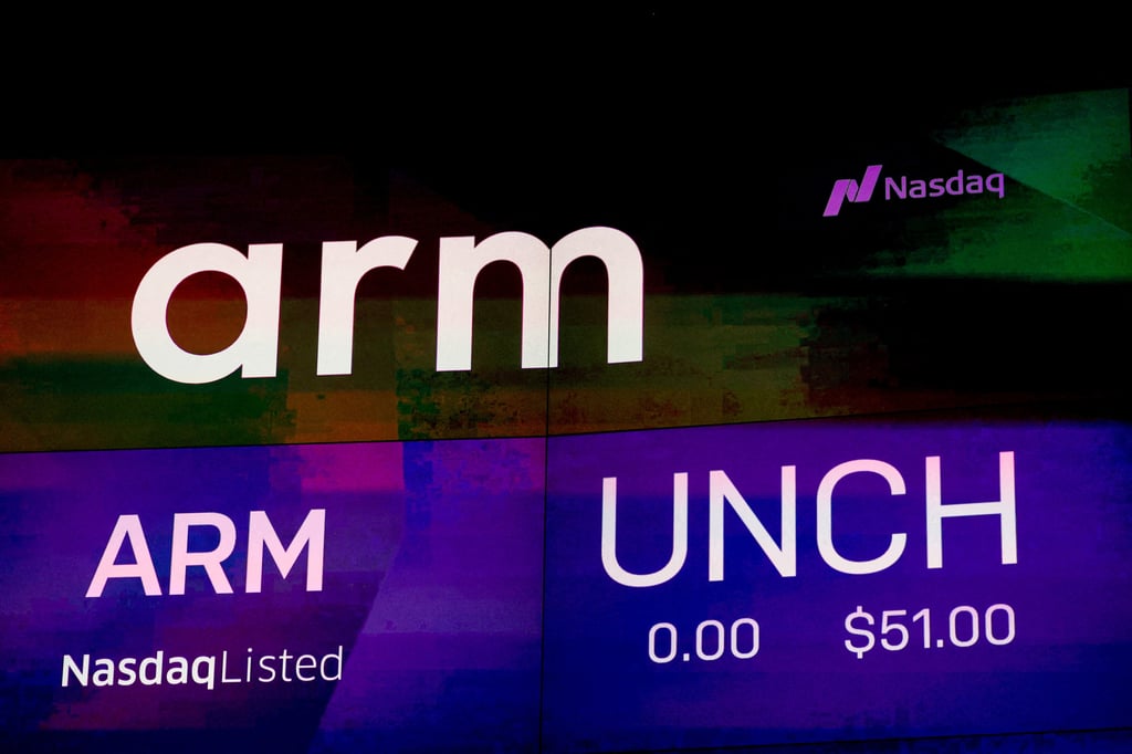Arm’s stock has almost tripled from its initial public offering price of US$51. Photo: Reuters Arm’s stock has almost tripled from its initial public offering price of US$51. Photo: Reuters