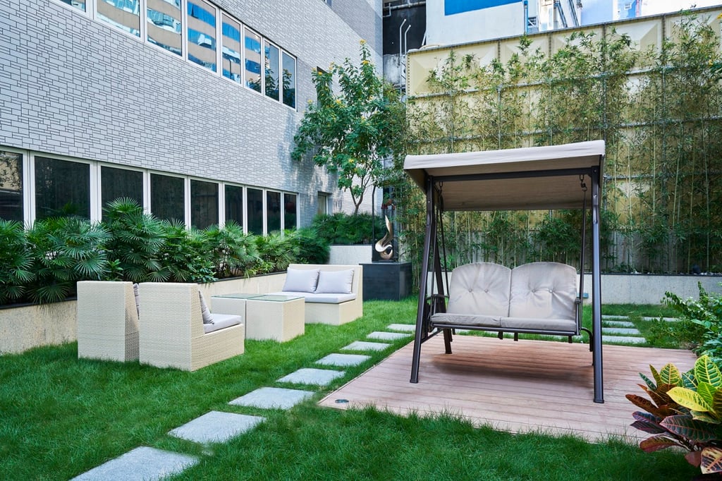 An outdoor area at Hotel Ease in Tsuen Wan. Photo: Hotel Ease