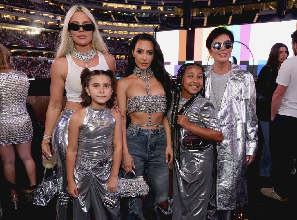 Khloé Kardashian, Penelope Disick, Kim Kardashian, North West and Kris Jenner attend Beyoncé’s Renaissance tour in September 2023. Born in 2012 and 2013 respectively, Penelope and North have each shared their skincare routine with their followers. Photo: WireImage for Parkwood