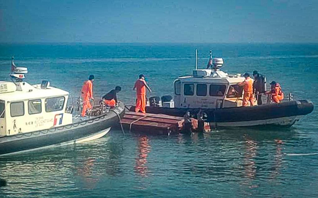 The coastguard said the fishing boat had illegally entered Taiwanese waters. Photo: Taiwan Coast Guard Administration The coastguard said the fishing boat had illegally entered Taiwanese waters. Photo: Taiwan Coast Guard Administration