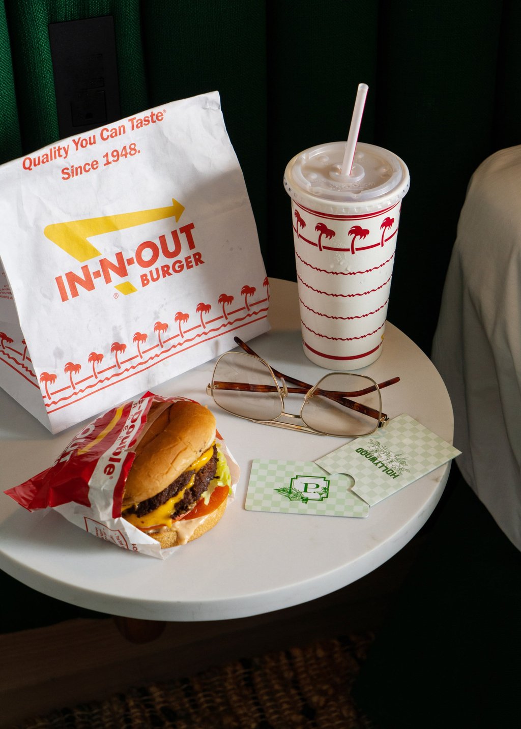 A branch of In-N-Out Burger is next door to Palihotel Hollywood A branch of In-N-Out Burger is next door to Palihotel Hollywood