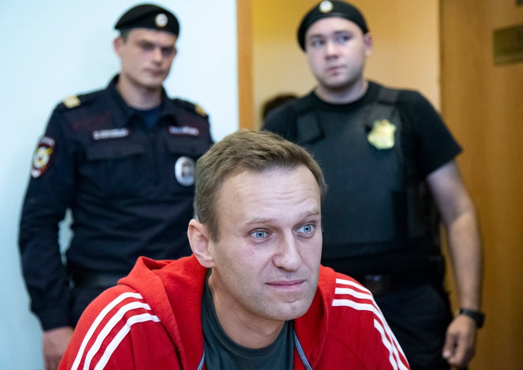 Navalny speaks to the media before a court session in Moscow in 2019. The 47-year-old was Russia’s most prominent opposition leader and won a huge following with his criticism of corruption in Putin’s Russia. Photo: AP
