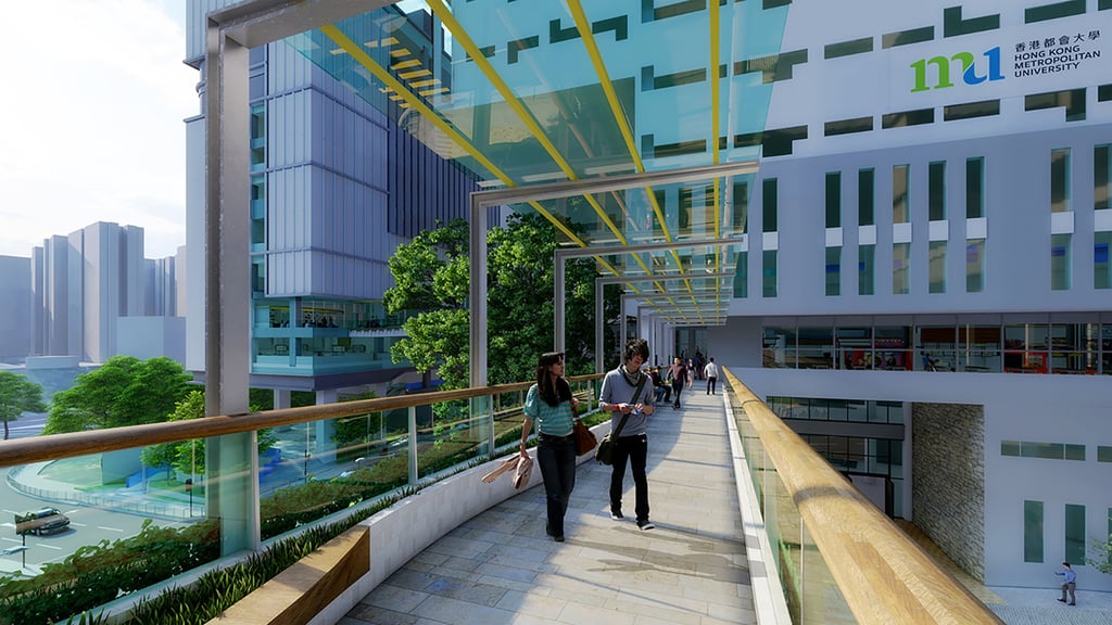 A rendition of a proposed campus extension. The university has also announced it has obtained government approval to develop a slope of land near its main campus into a new academic complex. Photo: Handout A rendition of a proposed campus extension. The university has also announced it has obtained government approval to develop a slope of land near its main campus into a new academic complex. Photo: Handout
