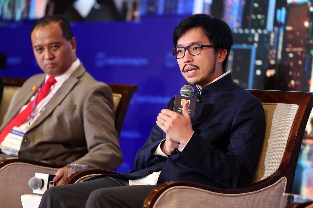 Hong Kong’s Commissioner for Belt and Road Nicholas Ho (right) says the city plans to launch a festival championing the scheme later this year. Photo: May Tse