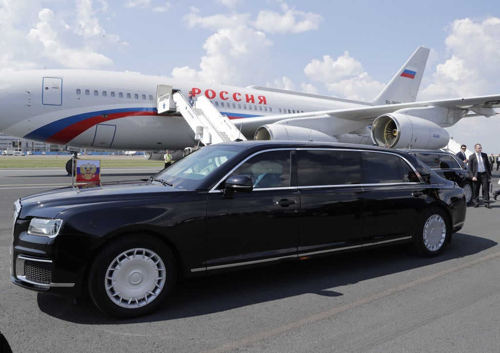 An Aurus Senat presidential state car of Russian President Vladimir Putin pictured in 2018. The North Korean leader is known to have inspected the Russian president’s limousine when the two met last year. Photo: Kremlin/Sputnik via EPA-EFE An Aurus Senat presidential state car of Russian President Vladimir Putin pictured in 2018. The North Korean leader is known to have inspected the Russian president’s limousine when the two met last year. Photo: Kremlin/Sputnik via EPA-EFE