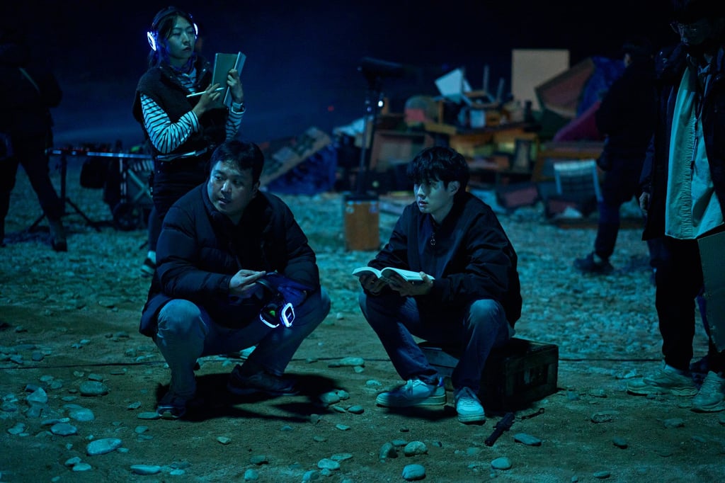 Director Lee Chang-hee (left) and Choi Woo-shik during the making of “A Killer Paradox”. Photo: Netflix Director Lee Chang-hee (left) and Choi Woo-shik during the making of “A Killer Paradox”. Photo: Netflix
