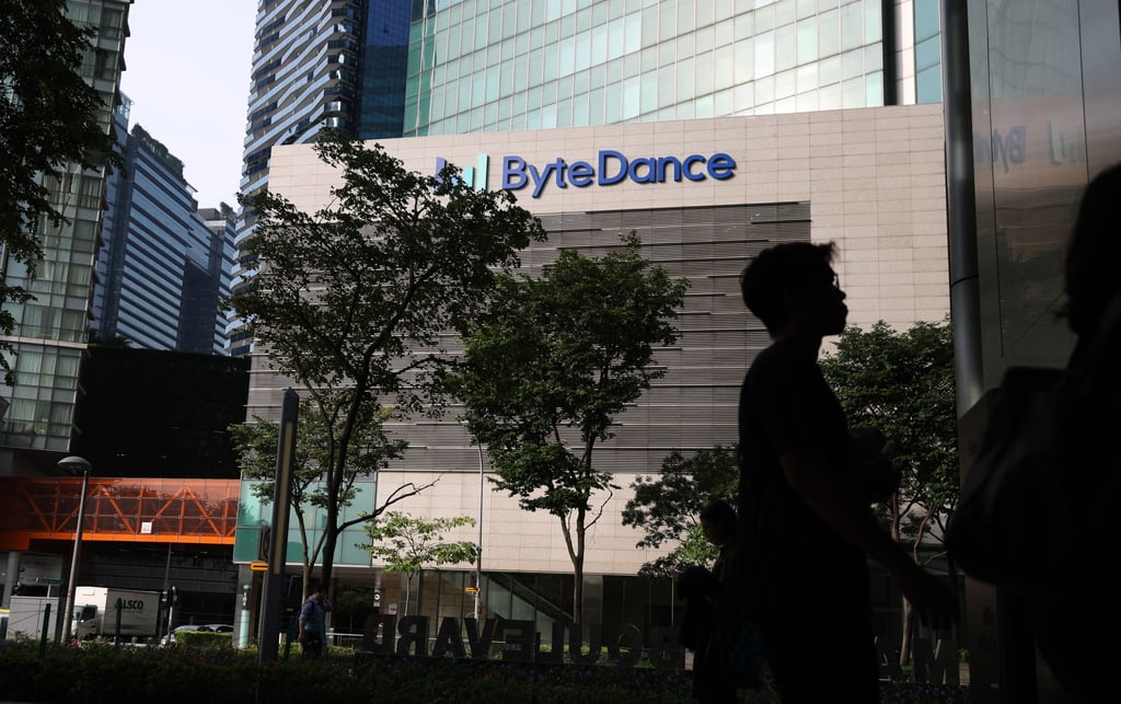 An office building of China-based ByteDance in Singapore. Photo: EPA-EFE An office building of China-based ByteDance in Singapore. Photo: EPA-EFE