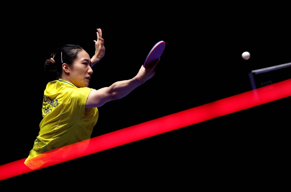 Hong Kong’s Zhu Chengzhu in action during her first match of the quarter-final, against Cheng I-ching. Photo: Reuters Hong Kong’s Zhu Chengzhu in action during her first match of the quarter-final, against Cheng I-ching. Photo: Reuters
