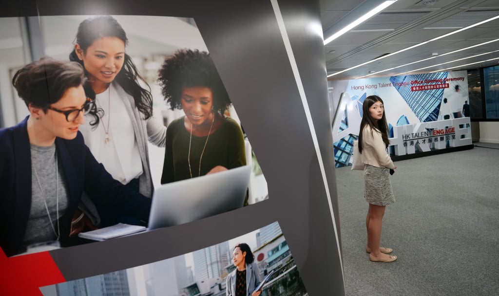 The Hong Kong Talent Engage Office at Revenue Tower in Wan Chai. About 90 per cent of the talent application are coming from mainland China. Photo: Sam Tsang The Hong Kong Talent Engage Office at Revenue Tower in Wan Chai. About 90 per cent of the talent application are coming from mainland China. Photo: Sam Tsang