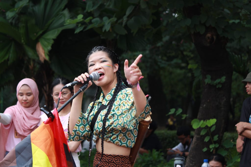Kai Mata at Women’s March JKT 2023. Photo: Jakarta Feminist Kai Mata at Women’s March JKT 2023. Photo: Jakarta Feminist