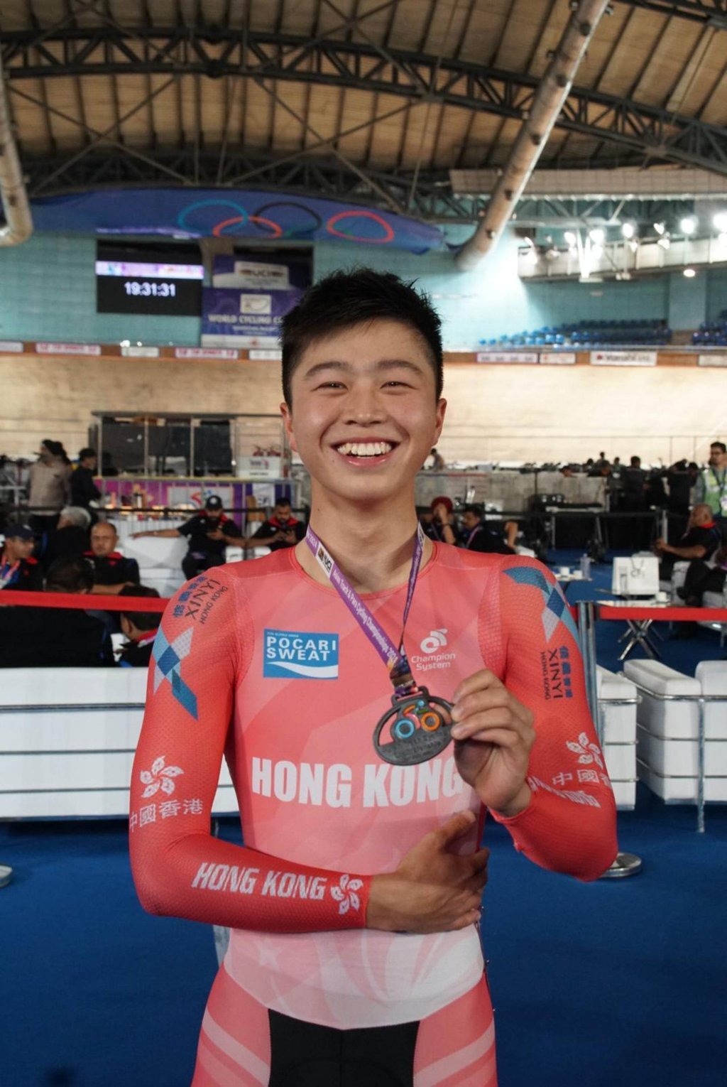 Hong Kong’s Lee Yan-ho won bronze in the men’s junior scratch race. Photo: Handout Hong Kong’s Lee Yan-ho won bronze in the men’s junior scratch race. Photo: Handout