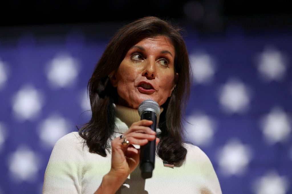 Nikki Haley speaks while attending a campaign event in South Carolina, US, in February 2024. Photo: Reuters Nikki Haley speaks while attending a campaign event in South Carolina, US, in February 2024. Photo: Reuters