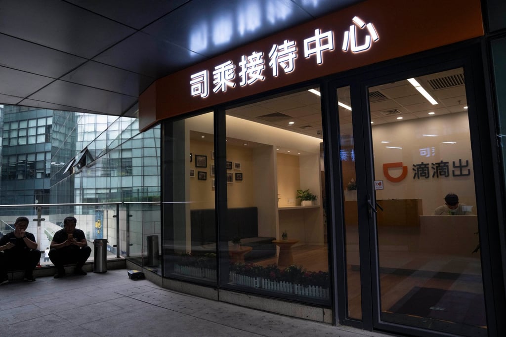 A Didi Chuxing service counter for drivers in Beijing. Photo: AP Photo