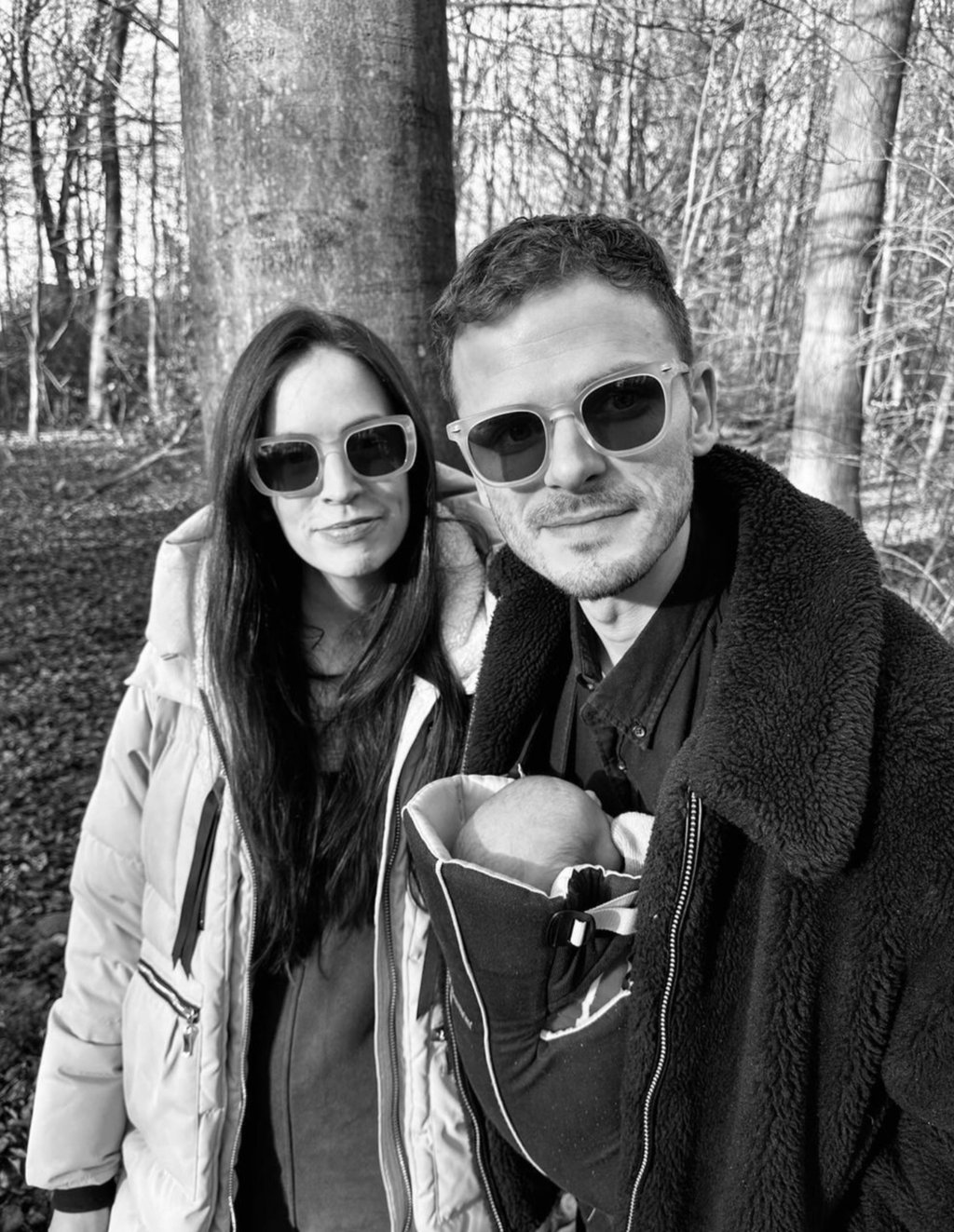 Gemma Styles with her husband Michal Mlynowski and their new baby girl. Photo: @gemmastyles/Instagram