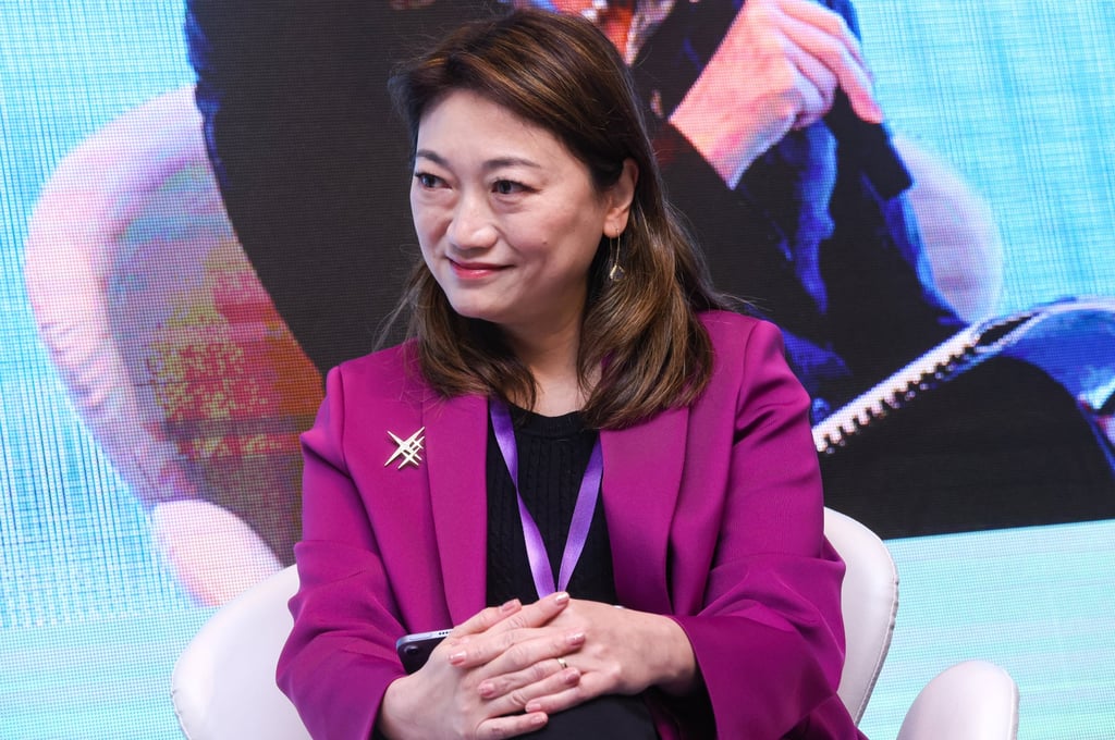Aveline San, CEO of Citi Hong Kong and Macau, at the Climate Business Forum, in Hong Kong, on Tuesday. Photo: Jonathan Wong Aveline San, CEO of Citi Hong Kong and Macau, at the Climate Business Forum, in Hong Kong, on Tuesday. Photo: Jonathan Wong
