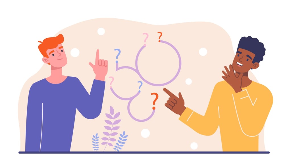 Ask questions to get to know others better and learn what you have in common! Photo: Shutterstock Ask questions to get to know others better and learn what you have in common! Photo: Shutterstock