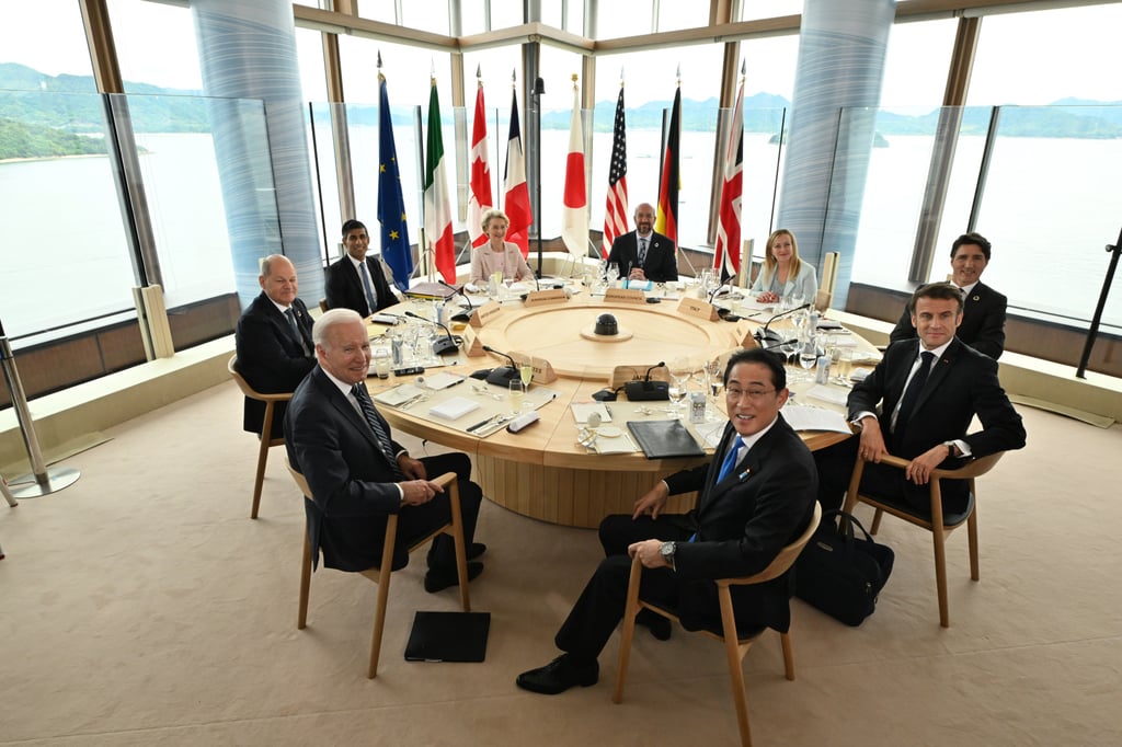 Leaders of the G7 nations at the Hiroshima AI summit in Japan last year. Leaders of the G7 nations at the Hiroshima AI summit in Japan last year.
