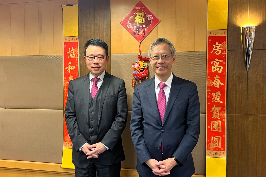 Housing Society chairman Walter Chan (right) with CEO and executive director James Chan Yum-min. Photo: Edith Lin