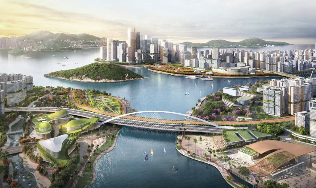 An illustration of the Lantau Tomorrow Vision Project. Photo: Legco An illustration of the Lantau Tomorrow Vision Project. Photo: Legco