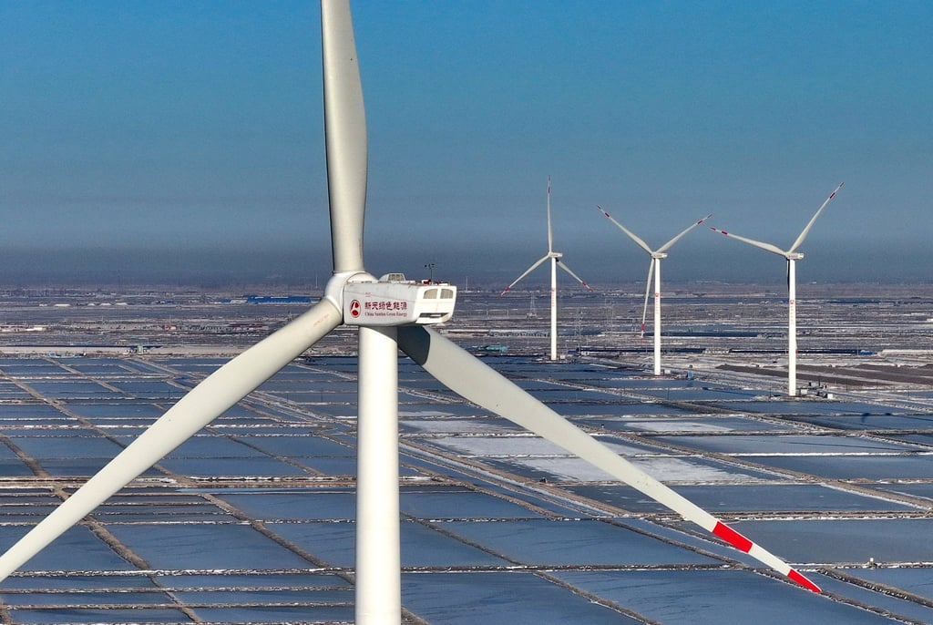 A photo taken on December 22, 2023, shows a wind farm in Tangshan City, in north China’s Hebei Province. Photo: Xinhua A photo taken on December 22, 2023, shows a wind farm in Tangshan City, in north China’s Hebei Province. Photo: Xinhua