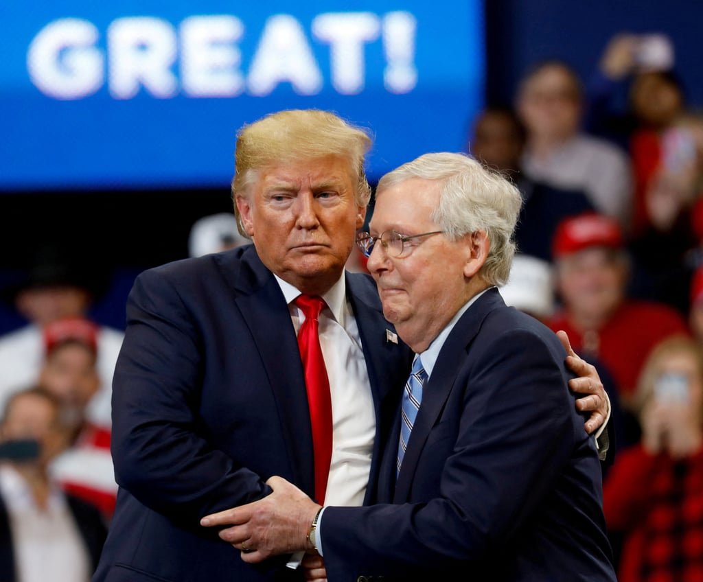 Senator Mitch McConnell and then-President Donald Trump in 2019. File photo: Reuters