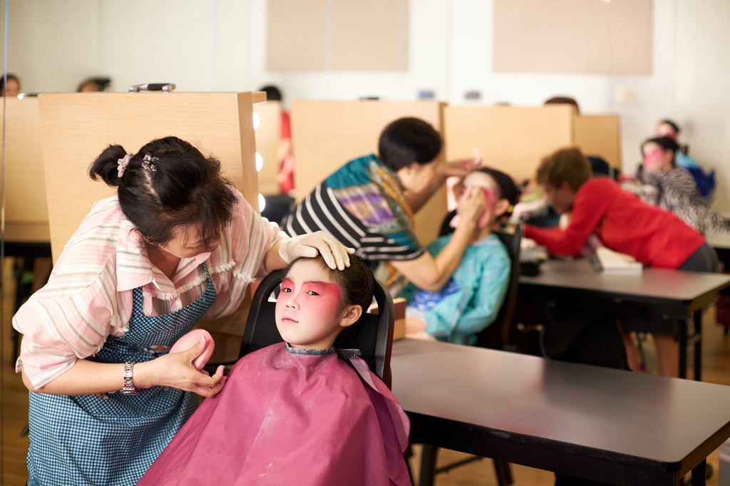 A Cantonese opera make-up family workshop will be held on March 17 and 23 at West Kowloon Cultural District. Photo: courtesy of West Kowloon Cultural District Authority A Cantonese opera make-up family workshop will be held on March 17 and 23 at West Kowloon Cultural District. Photo: courtesy of West Kowloon Cultural District Authority