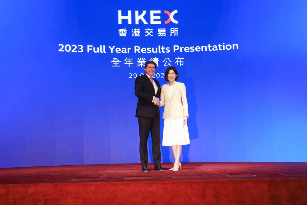 HKEX's 2023 profit jumps 18%, as Aguzin passes the baton of