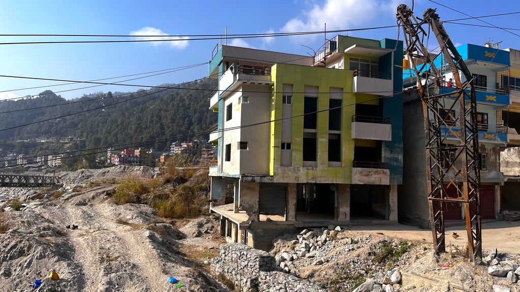 Prem Shreshtha’s hotel and shop destroyed by the floods. Photo: Meenakshi J Prem Shreshtha’s hotel and shop destroyed by the floods. Photo: Meenakshi J