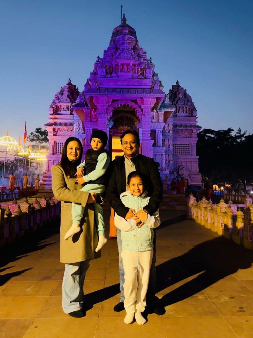 Nirvana Chaudhary with his wife and children in Nepal. Photo: Facebook/Nirvana Chaudhary