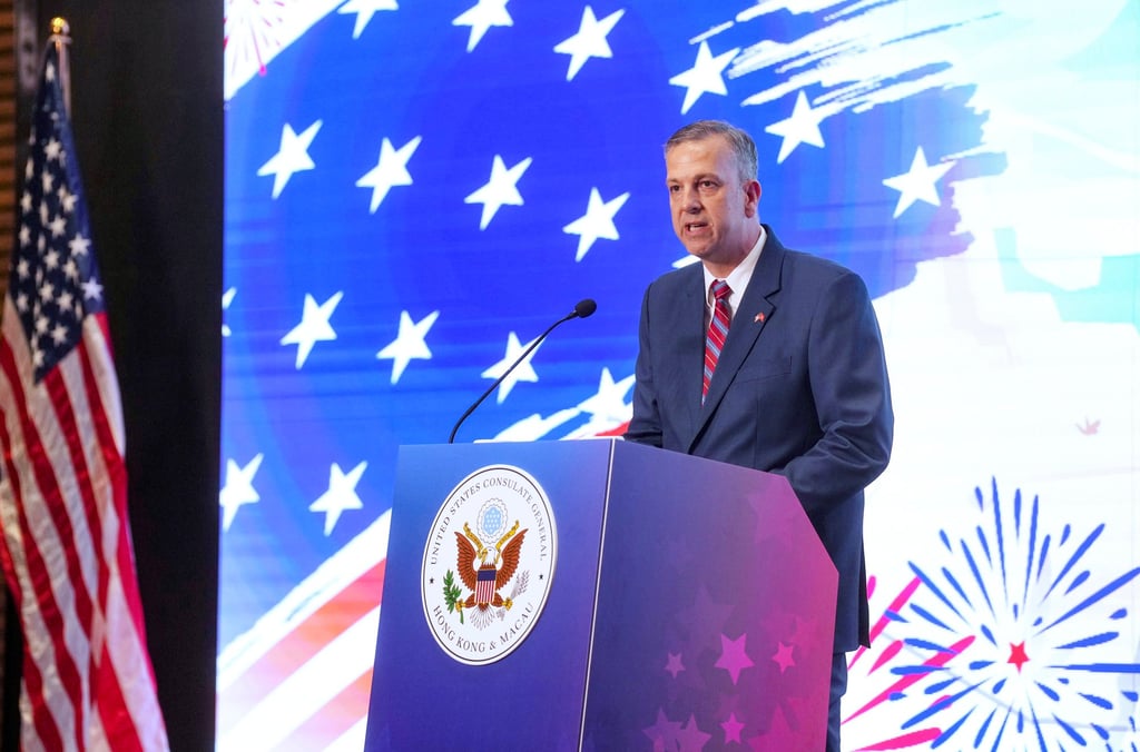 US Consul General Gregory May told foreign media that the city should release jailed media tycoon Jimmy Lai. Photo: Elson Li US Consul General Gregory May told foreign media that the city should release jailed media tycoon Jimmy Lai. Photo: Elson Li