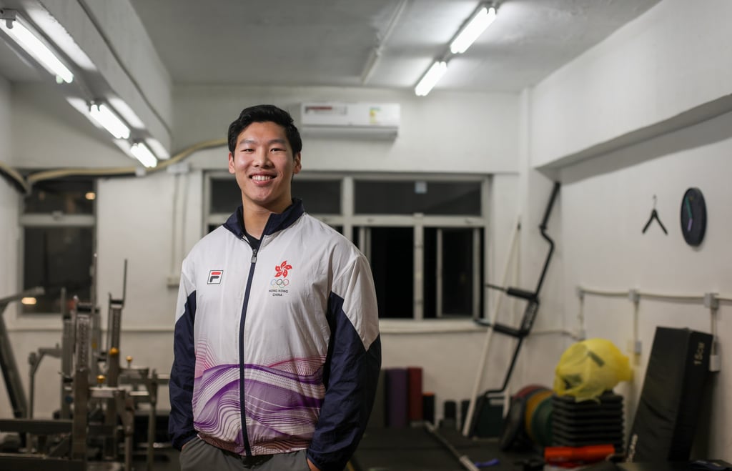 Weightlifter Matthew Tung got hold of a Hong Kong tracksuit via a footballer. Photo: Xiaomei Chen