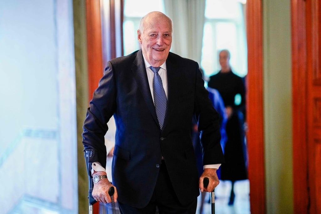 King Harald of Norway in Oslo, Norway on February 24. The king was hospitalised for an infection while on holiday in Malaysia to celebrate his 87th birthday. Photo: NTB / AFP