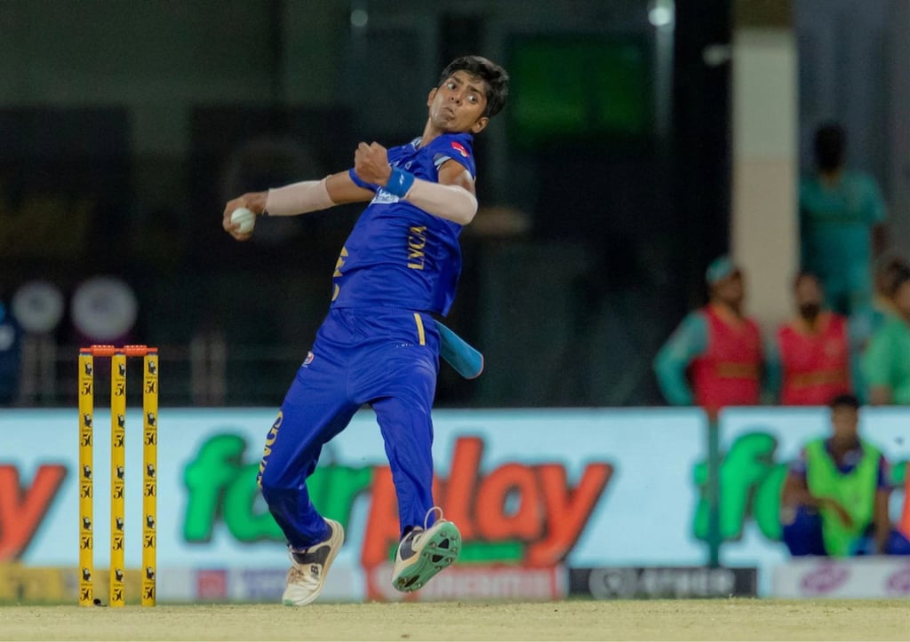 Jhathavedh Subramanyan could make his IPL debut when the competition begins this month. Photo: TNPL